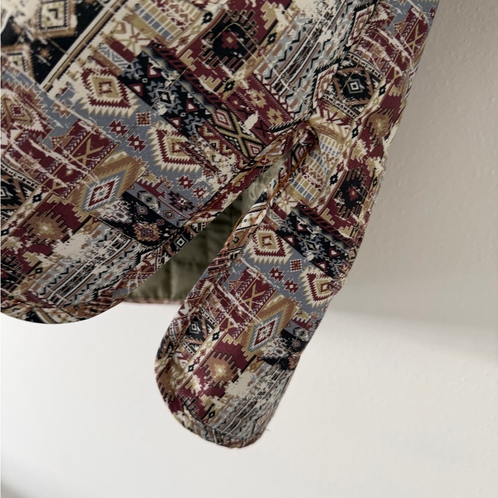 ✨NWT- POL Quilted Floral Patchwork Color Block Shacket size m/l - Picture 8 of 11